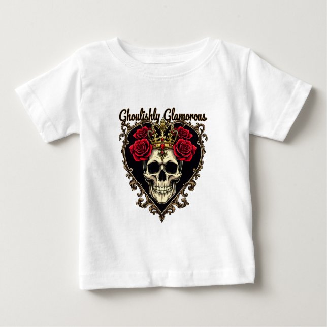 Camiseta De Bebé Diseño elegante de Halloween con glamour (Anverso)