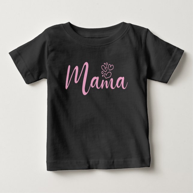 Camiseta De Bebé Diseño elegante Texto Mamá tipografía (Anverso)