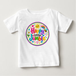 Camiseta De Bebé Diseño Feliz y Colorido – Jumble Pequeño Feliz