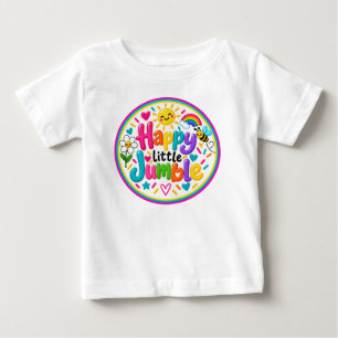 Camiseta De Bebé Diseño Feliz y Colorido – Jumble Pequeño Feliz