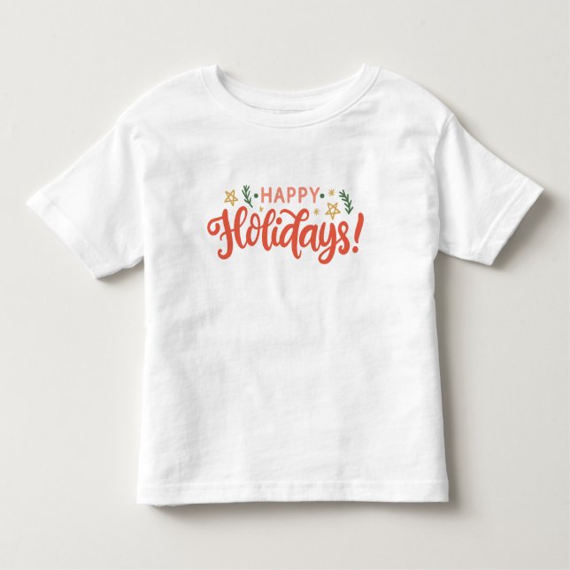 Camiseta De Bebé Diseño festivo feliz de vacaciones (Anverso)