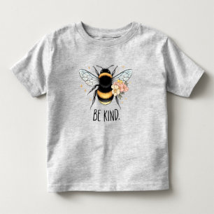 Camiseta De Bebé Diseño Floral Amable Abeja Lindo Inspirador