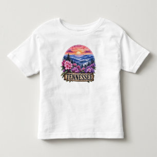 Camiseta De Bebé Diseño Floral del Estado de Tennessee