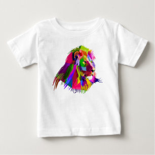 Camiseta De Bebé Diseño geométrico de cabeza de león