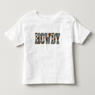 Camiseta De Bebé Diseño gráfico de vaquera occidental de patchwork 