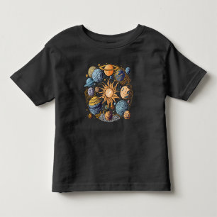 Camiseta De Bebé Diseño gráfico del sistema solar