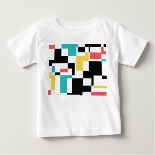 Camiseta De Bebé Diseño gráfico geométrico moderno, divertido y col