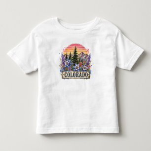 Camiseta De Bebé Diseño gráfico PNG de montañas vintage de Colorado