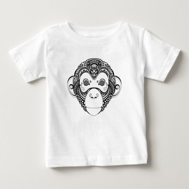 Camiseta De Bebé Diseño inspirado del mono (Anverso)