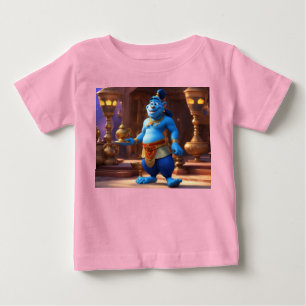 Camiseta De Bebé Diseño inspirado en Aladdin, Personalizado Blue Ge