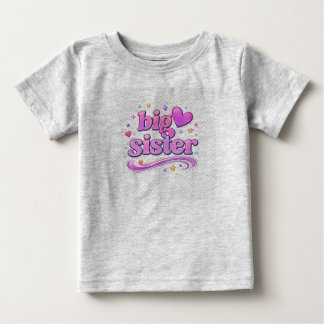Camiseta De Bebé Diseño Lindo de Hermana Mayor – Regalo de Hermana