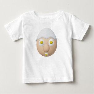 Camiseta De Bebé Diseño lindo de personaje de huevo extravagante de
