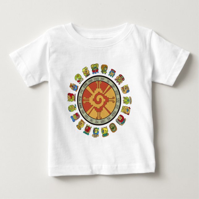 Camiseta De Bebé Diseño maya del calendario (Anverso)