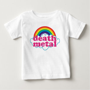 Camiseta De Bebé Diseño metalizado del arco iris de la muerte
