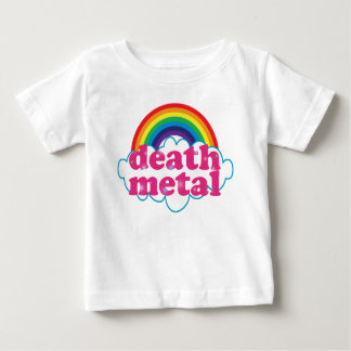 Camiseta De Bebé Diseño metalizado del arco iris de la muerte