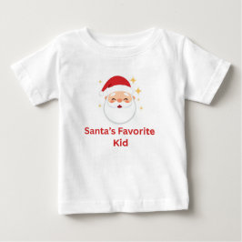 Camiseta De Bebé Diseño Navideño Lindo del Niño Favorito de Santa p