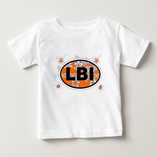 Camiseta De Bebé Diseño oval euro de la isla de Long Beach (Anverso)