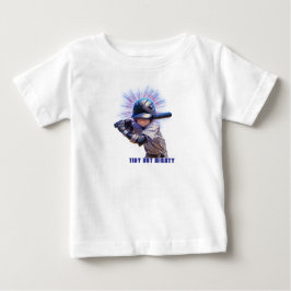 Camiseta De Bebé Diseño para jugador de béisbol pequeño pero podero