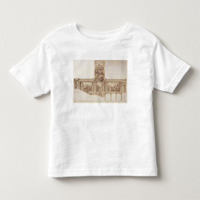 Camiseta De Bebé Diseño para las paredes y la escalera (pluma del (Anverso)