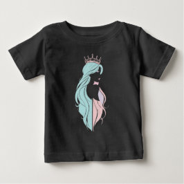Camiseta De Bebé Diseño pastel "Reina elegante con corona"