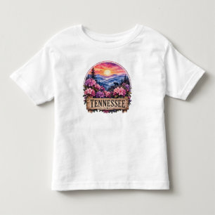 Camiseta De Bebé Diseño Patriótico Floral Estadounidense de Tenness