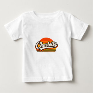 Camiseta De Bebé Diseño personalizado de nombre Charlotte Atardecer