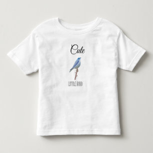 Camiseta De Bebé Diseño personalizado de pájaro azul pequeño