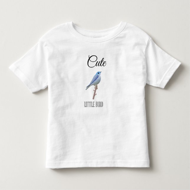 Camiseta De Bebé Diseño personalizado de pájaro azul pequeño (Anverso)