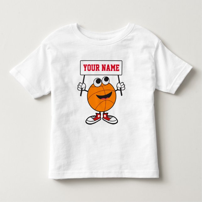 Camiseta De Bebé Diseño personalizado para niños de baloncesto (Anverso)