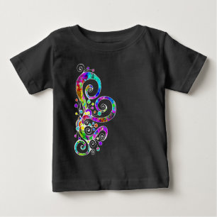 Camiseta De Bebé Diseño Pintado a Mano de Corazón en Espiral 2