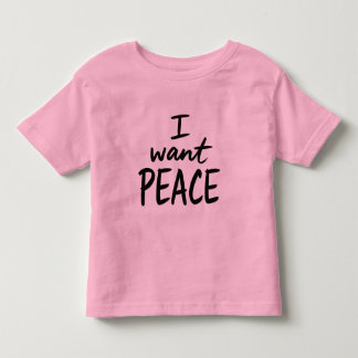 Camiseta De Bebé diseño “Quiero Paz”