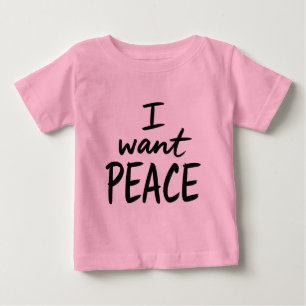 Camiseta De Bebé diseño “Quiero Paz”