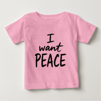 Camiseta De Bebé diseño “Quiero Paz”