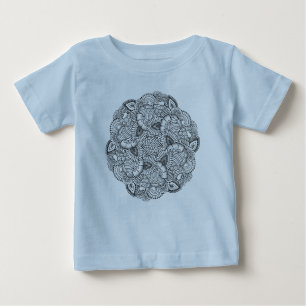 Camiseta De Bebé Diseño redondo del Doodle