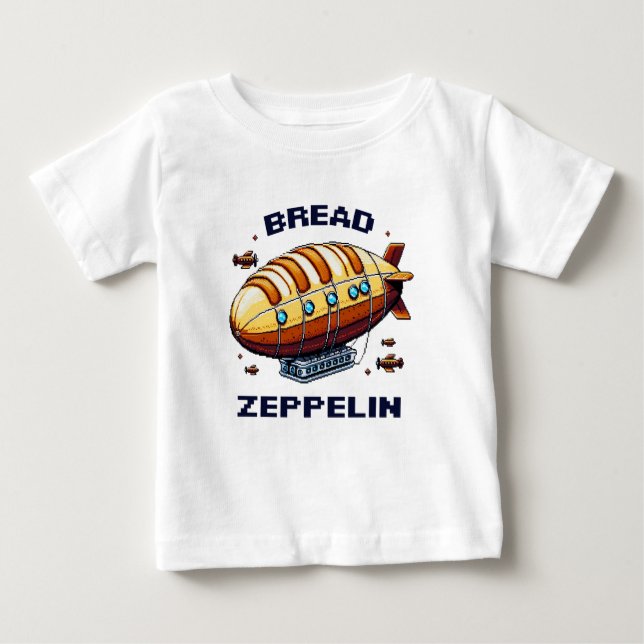 Camiseta De Bebé Diseño retro del Bread Zeppelin (Anverso)