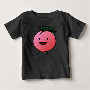 Camiseta De Bebé Diseño sonriente feliz rosado Bro del melocotón