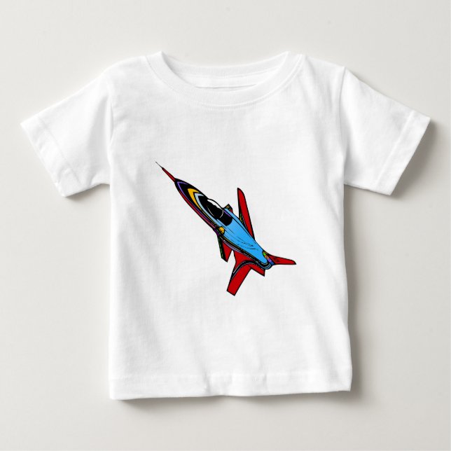 Camiseta De Bebé Diseño Supersónico para pilotos de aviones de reac (Anverso)