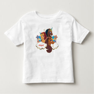Camiseta De Bebé Diseño tripartito "Made of Magic" de Afro Unicorn