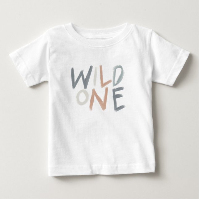 Camiseta De Bebé Diseño Wild One Baby en los tonos de tierra (Anverso)
