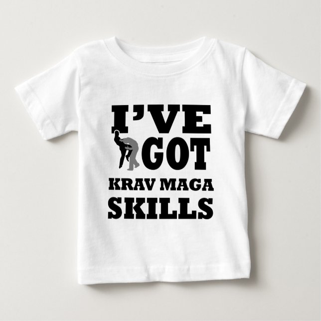 Camiseta De Bebé Diseños de los artes marciales de Krav Maga (Anverso)