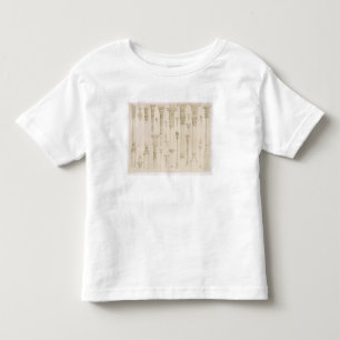 Camiseta De Bebé Diseños de madera persas y turcos de la columna,