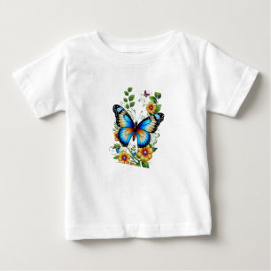 Camiseta De Bebé Diseños de moda de Butter Fly Art.All-T-Shirts
