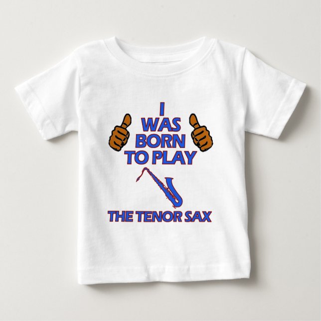 Camiseta De Bebé diseños del Musical del saxofón del tenor (Anverso)