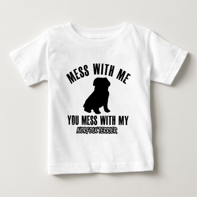 Camiseta De Bebé Diseños del terrier de Norfolk (Anverso)