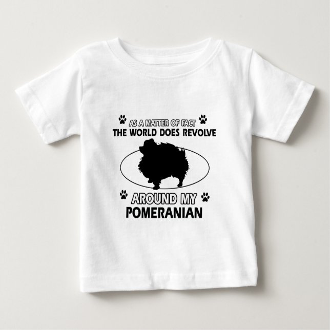 Camiseta De Bebé diseños frescos de POMERANIAN (Anverso)