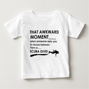 Camiseta De Bebé Diseños frescos del buceo con escafandra