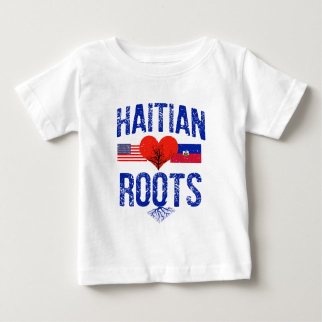 Camiseta De Bebé Diseños haitianos de la bandera (Anverso)