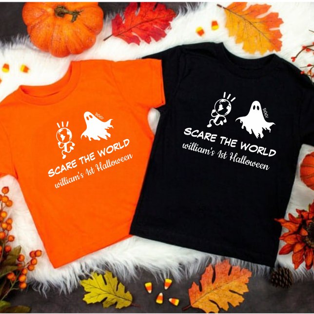 Camiseta De Bebé Disfraces 1.ª Calabaza de Halloween Bebé divertido (Subido por el creador)
