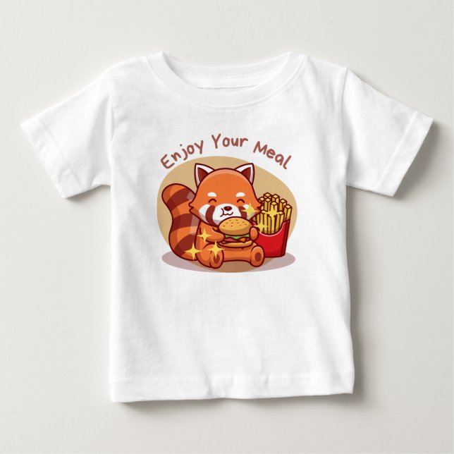 Camiseta De Bebé Disfruta tu comida (Anverso)
