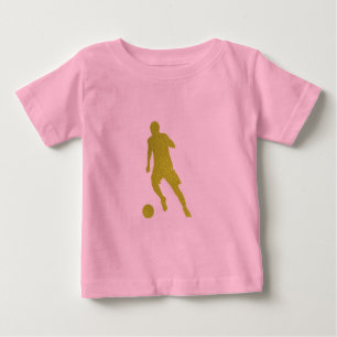 Camiseta De Bebé Disparador de fútbol   Guay Golden Leather Look